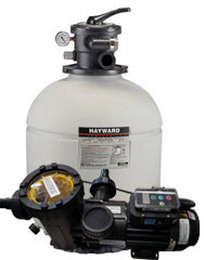 200 lb Hayward Sand Filter w/ Speck E71Variable Speed Pool Pump