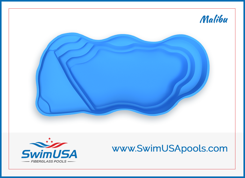 Malibu-3D-top - MGK Pools Inc SwimUSA Fiberglass Pool