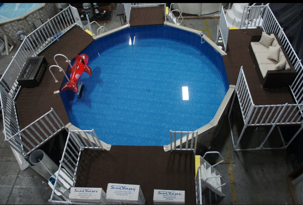 Above ground pool with deck ideas