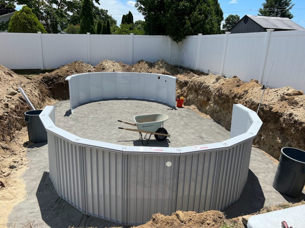 IMG_2508 - MGK Pools Inc Stone Dust Base and Oval ends installed Peabody MA 3