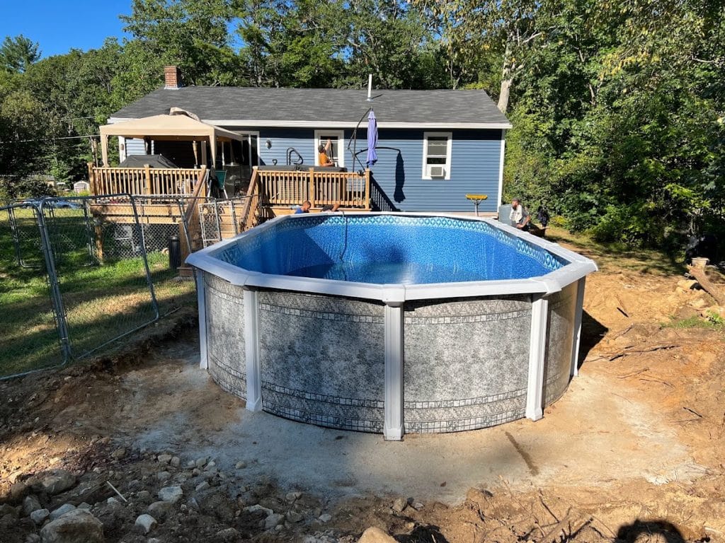 Another shot of Winchendon Atlas Pool installation