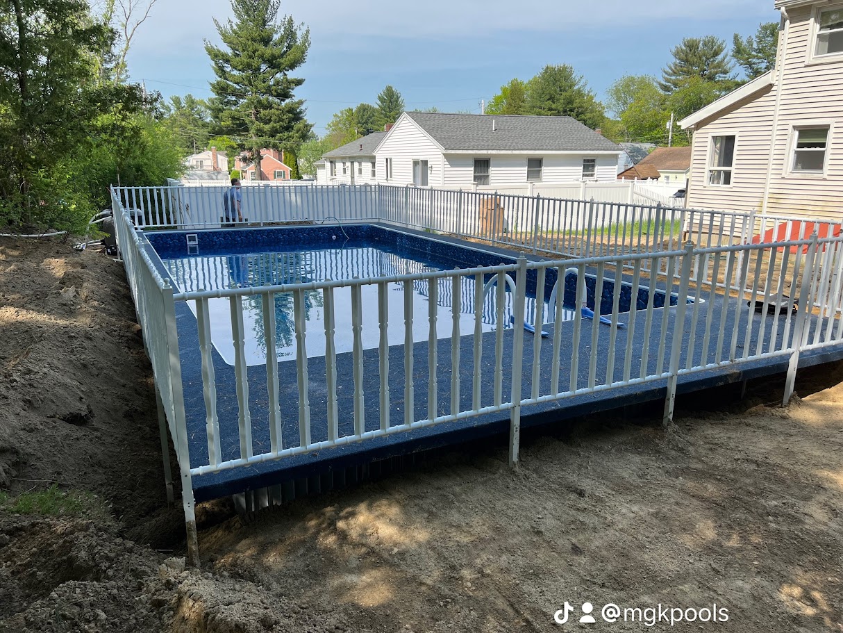 16x32 rectangle pool 1 foot out of the ground