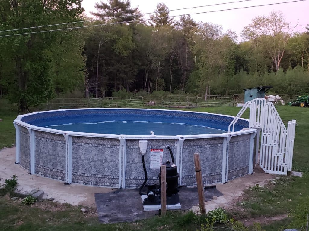 Another beautiful above ground pool package installed in NH