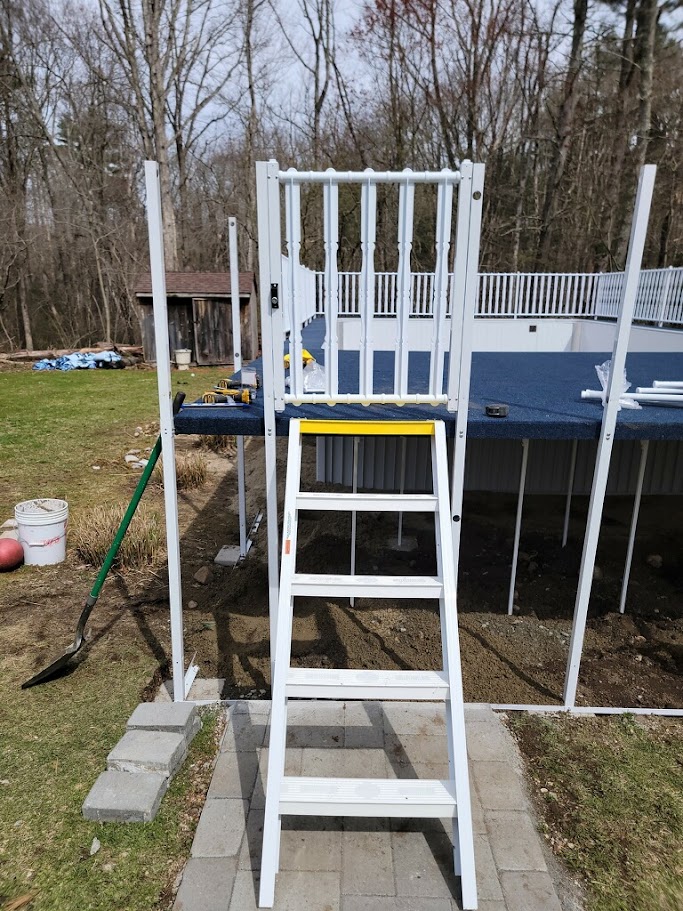 pool custom stair location