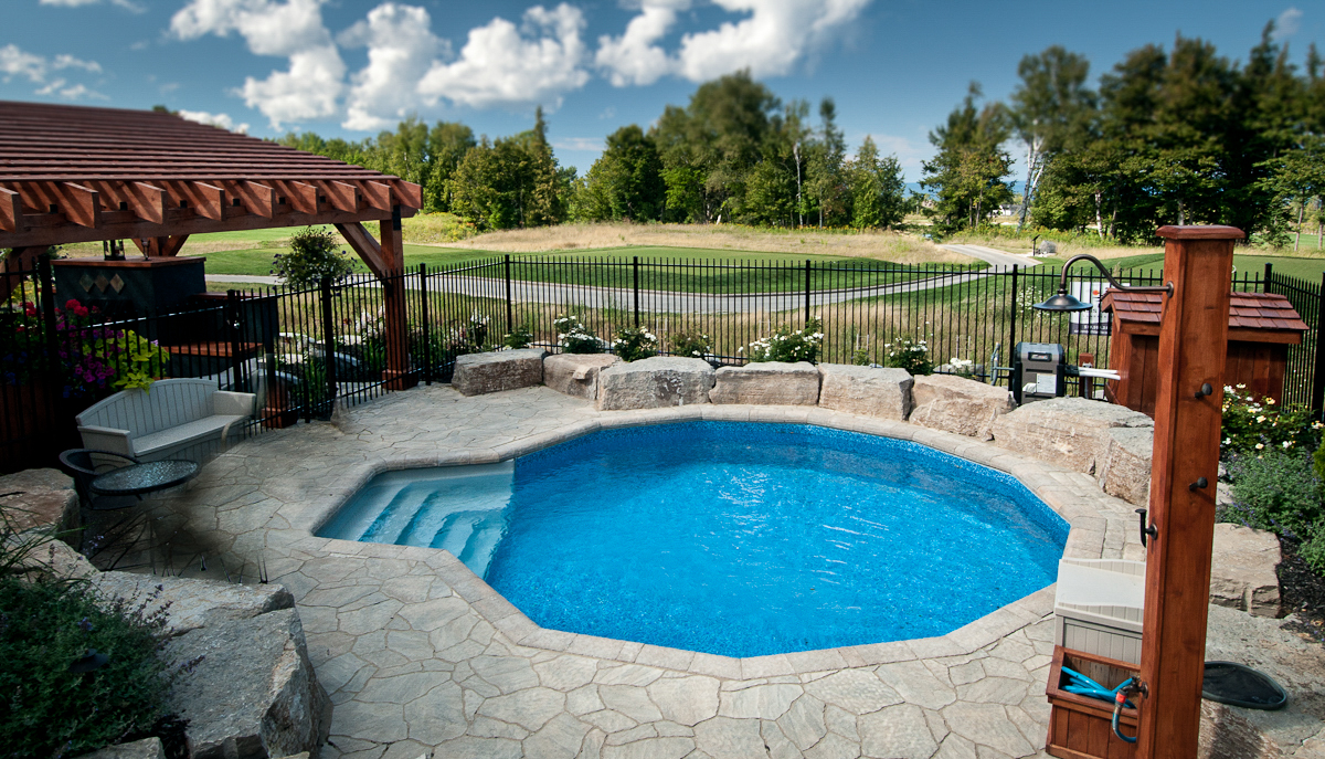 - MGK Pools Inc Round Fox Ultimate Pool with inground step