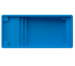 Fiberglass pool with tanning ledge