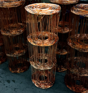 Rolls of copper mesh for bonding inground pools