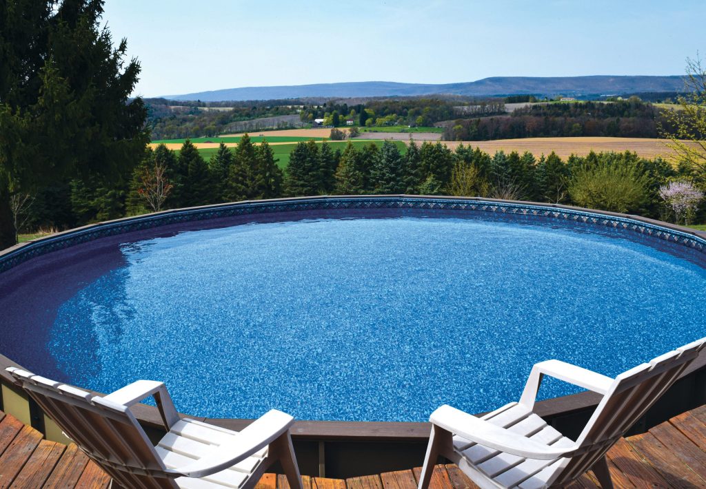Charis on a deck overlooking a Fox Ultimate Pool