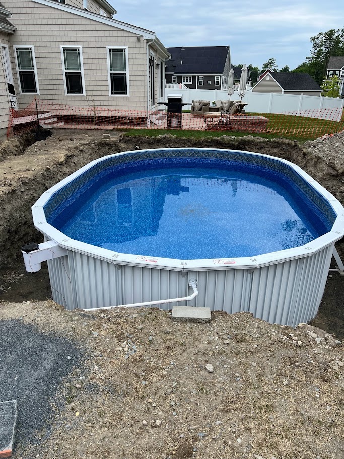 DIY semi inground pool ready for backfill