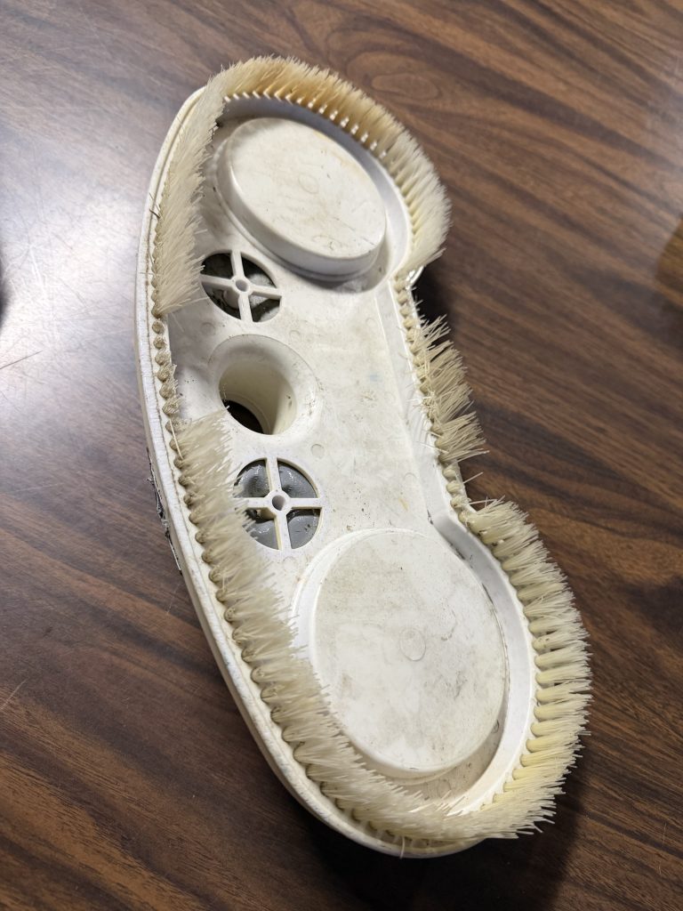 Just three cuts to vacuum mildly green pools straight to waste