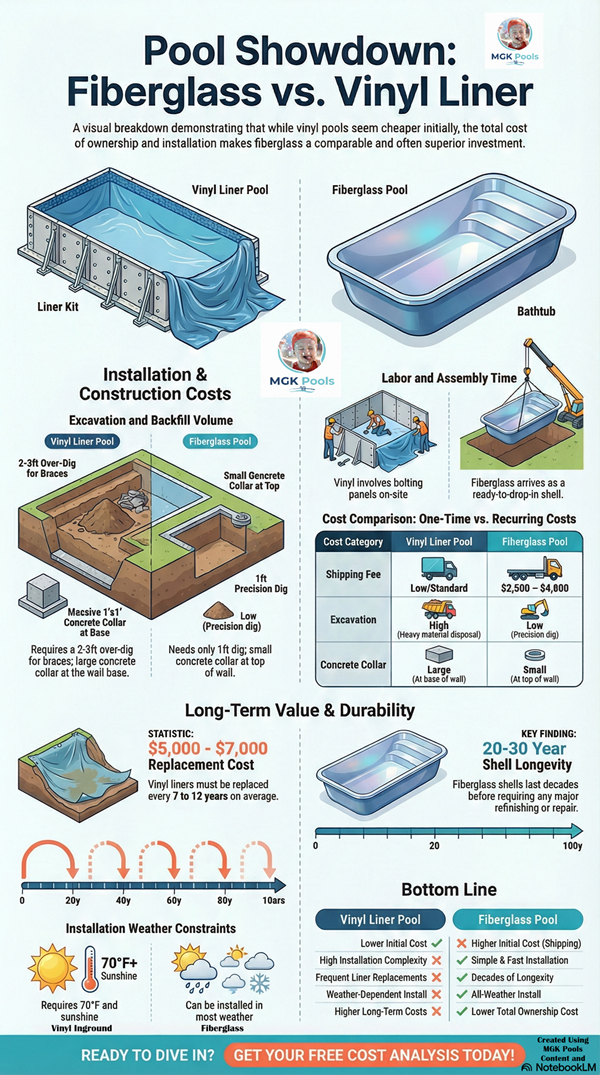 fiberglass versus vinyl inground pool comparison 2026