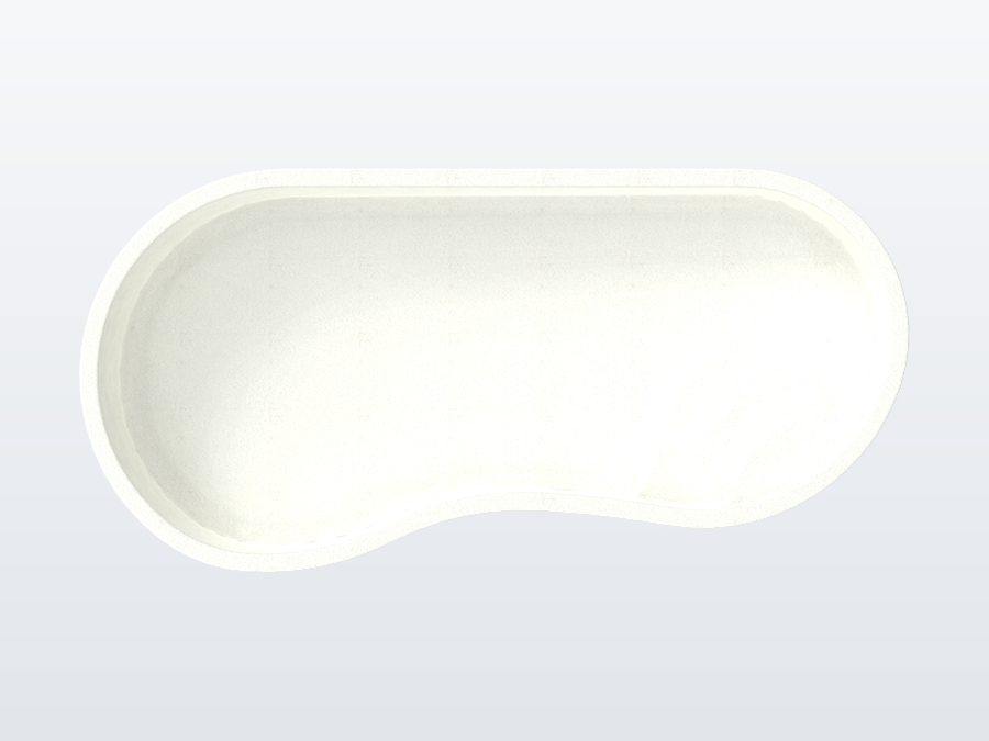 Rio 10'x20' fiberglass pool in Arctic White - Overhead
