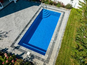 Haverhill fiberglass pool by MGK Pools - real installation photo, installed complete by MGK Pools