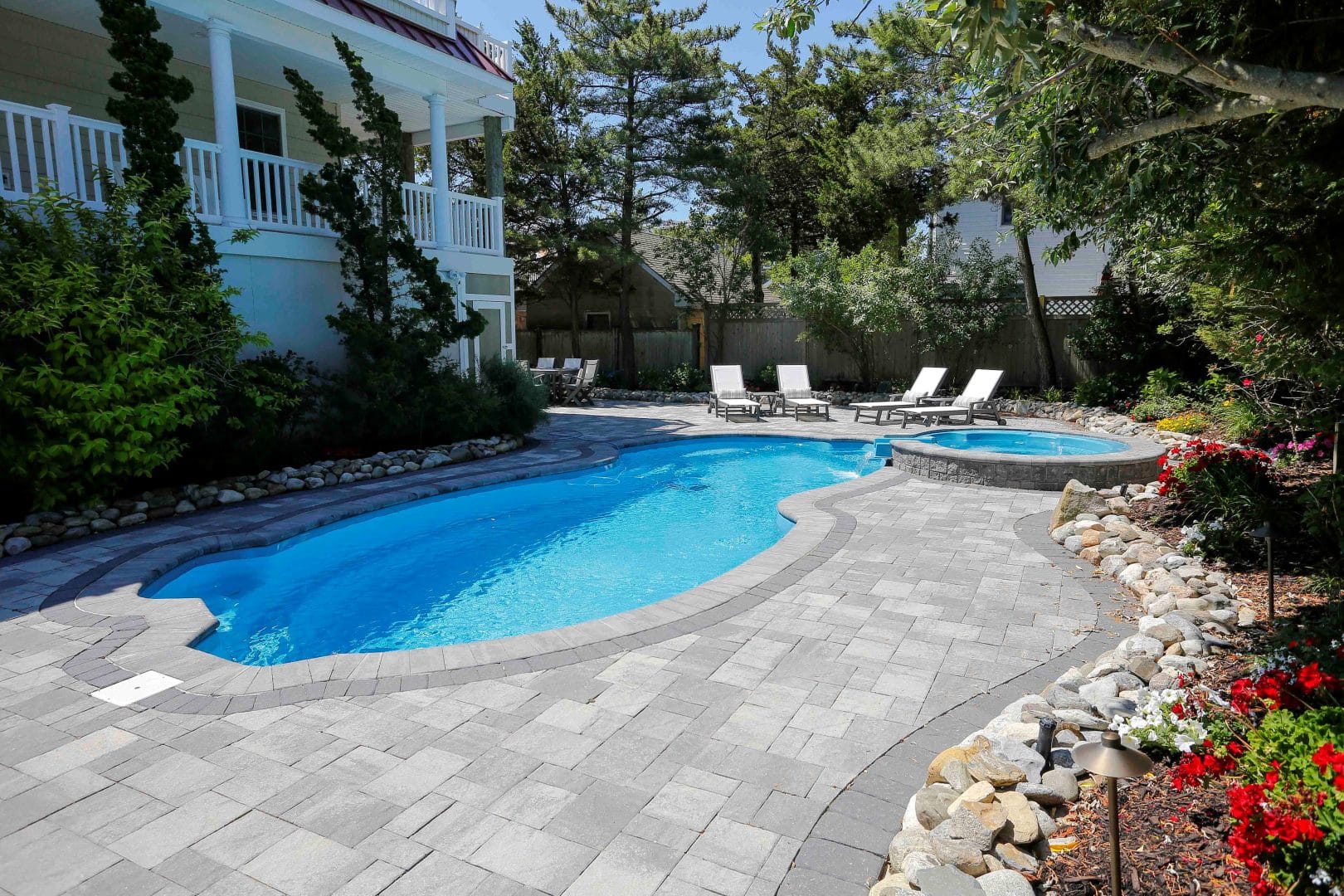 Victoria fiberglass pool by MGK Pools - real installation photo, installed complete by MGK Pools