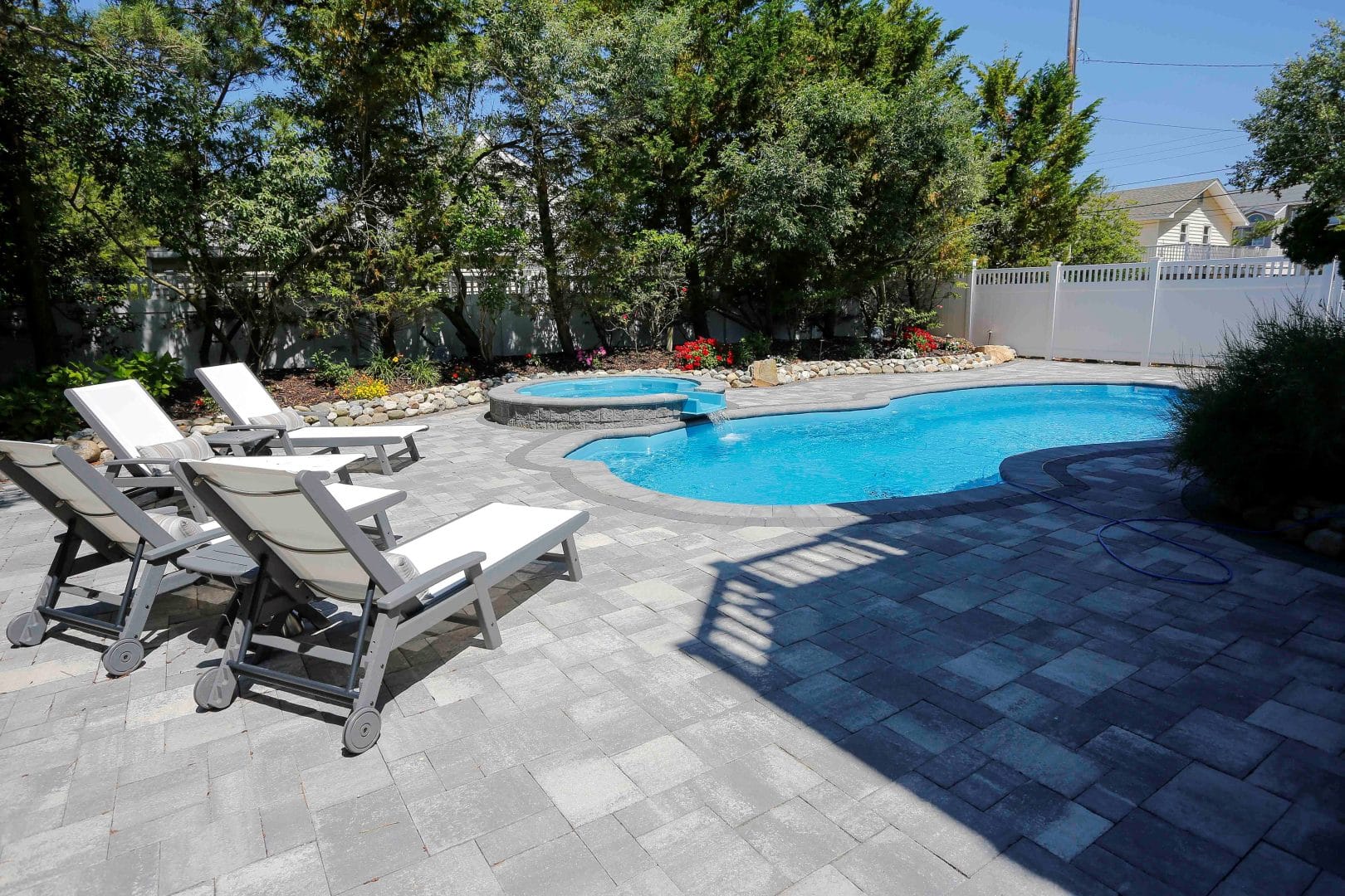 Victoria fiberglass pool by MGK Pools - real installation photo, installed complete by MGK Pools