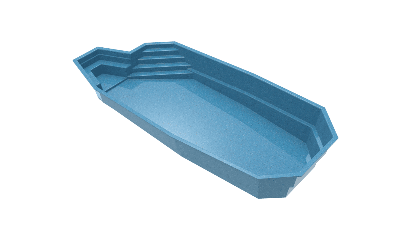 13x35-fiberglass-pool-azores-render - MGK Pools Inc Azores fiberglass pool by Glimmerglass - 13'2"x35'