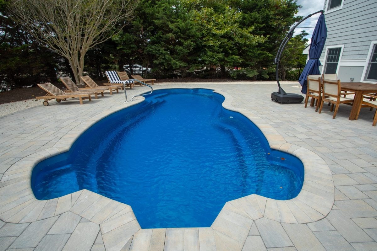 15x32-fiberglass-pool-nassau-fiberglass-pool-install-3 - MGK Pools Inc Nassau fiberglass pool by Glimmerglass - real installation photo, installed complete by MGK Pools
