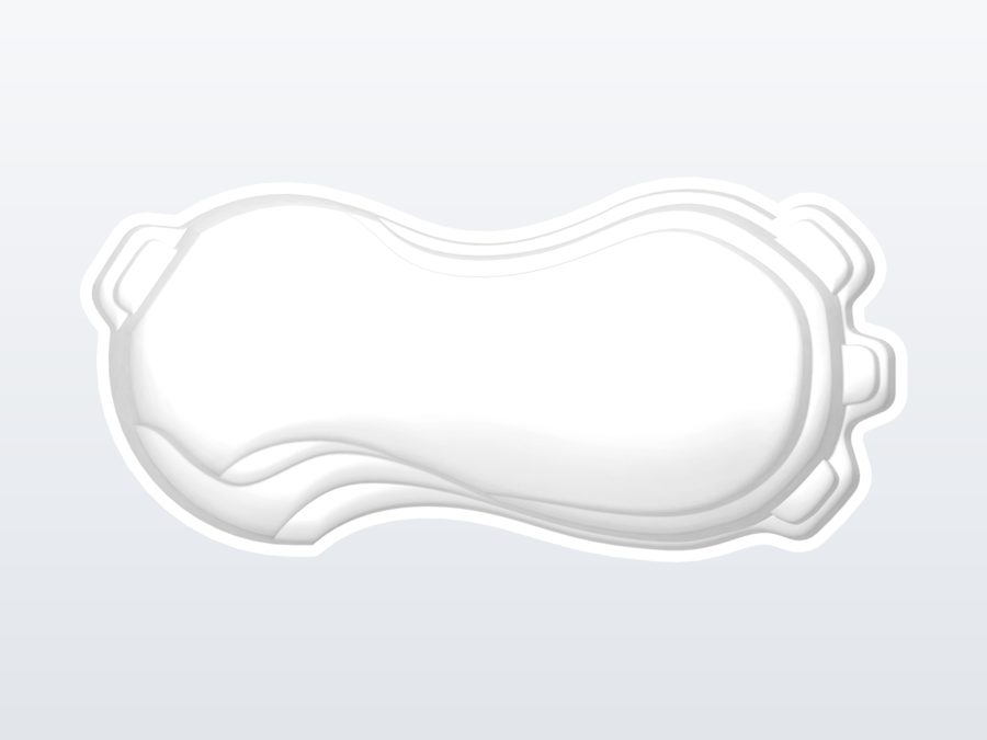 Nassau 15'x32' fiberglass pool in Snow White - Overhead