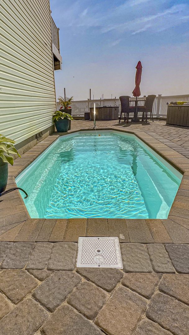 8x20-fiberglass-pool-sunfish-fiberglass-pool-install-2 - MGK Pools Inc Sunfish fiberglass pool by Glimmerglass - real installation photo, installed complete by MGK Pools