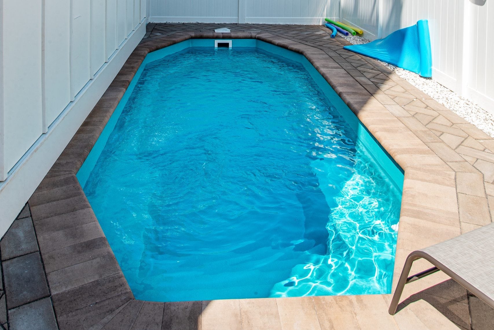 8x20-fiberglass-pool-sunfish-fiberglass-pool-install-5 - MGK Pools Inc Sunfish fiberglass pool by Glimmerglass - real installation photo, installed complete by MGK Pools