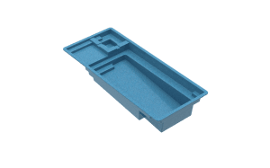 Extreme 38 16x38 fiberglass pool with spa by Glimmerglass