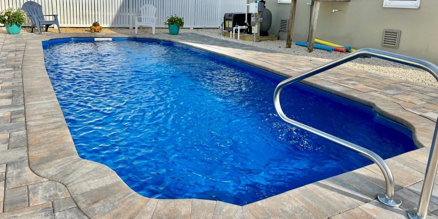 Gardner-fiberglass-pool-installed-5 - MGK Pools Inc Gardner fiberglass pool by MGK Pools - real installation photo, installed complete by MGK Pools