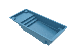 Ponce fiberglass pool by Glimmerglass - 12'8"x26'