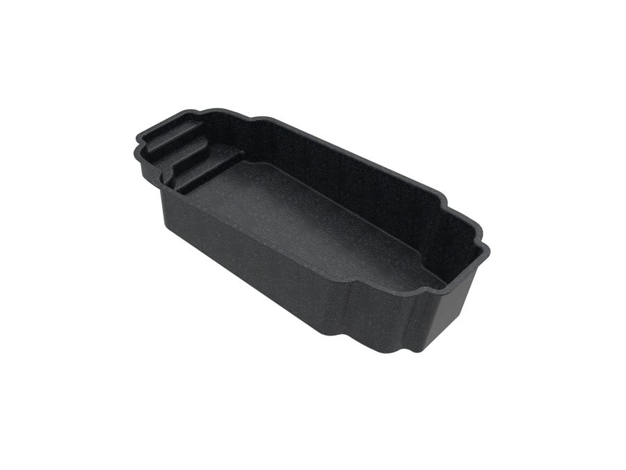 Quabbin 10'4"x23'10" fiberglass pool in Volcanic Black - 3/4 view