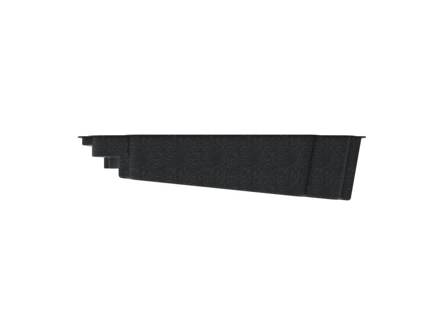 Quabbin 10'4"x23'10" fiberglass pool in Volcanic Black - Side profile