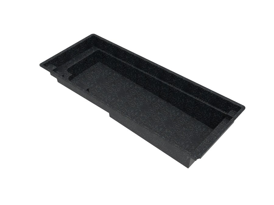 Swimmer 10'2"x26' fiberglass pool in Volcanic Black - 3/4 view