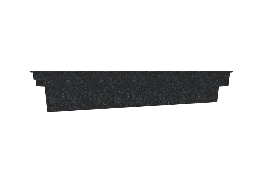 Swimmer 10'2"x26' fiberglass pool in Volcanic Black - Side profile