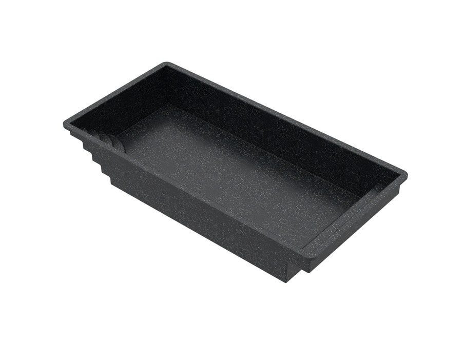 Haverhill 11'8"x23'10" fiberglass pool in Volcanic Black - 3/4 view
