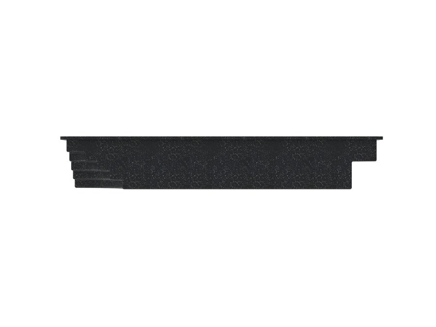 Haverhill 11'8"x23'10" fiberglass pool in Volcanic Black - Side profile