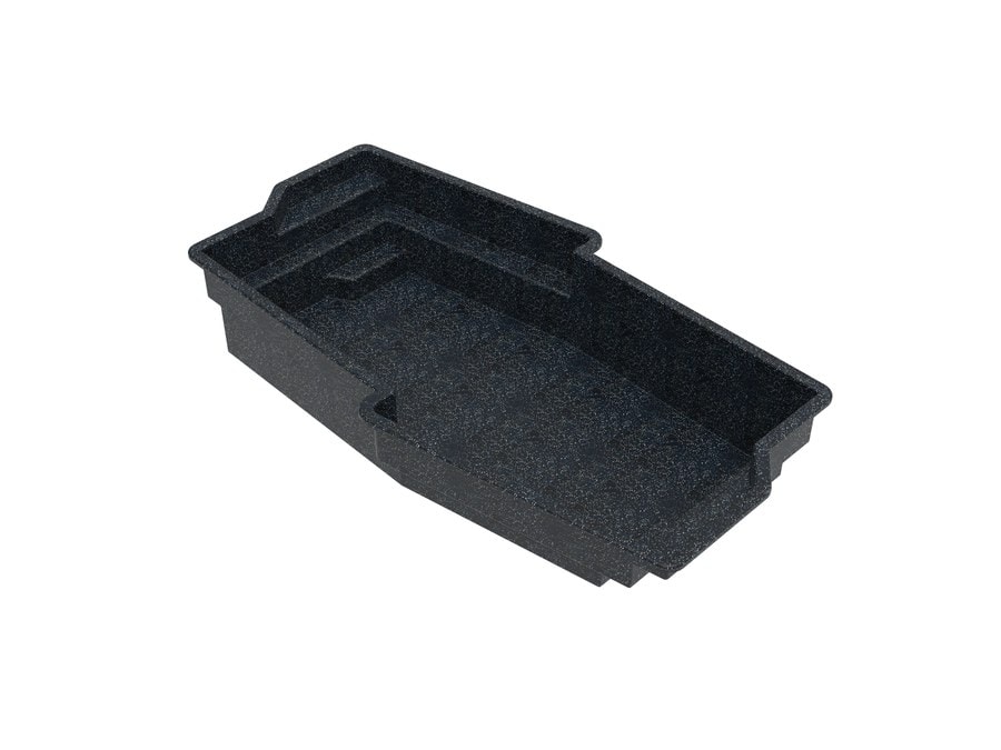 Fitchburg 12'x22' fiberglass pool in Volcanic Black - 3/4 view