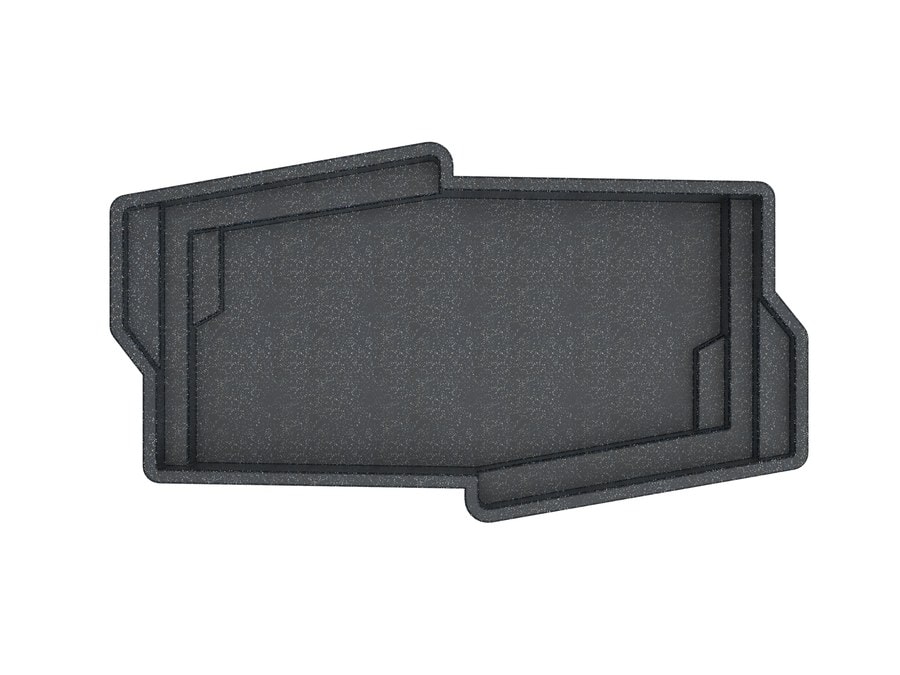 Fitchburg 12'x22' fiberglass pool in Volcanic Black - Overhead