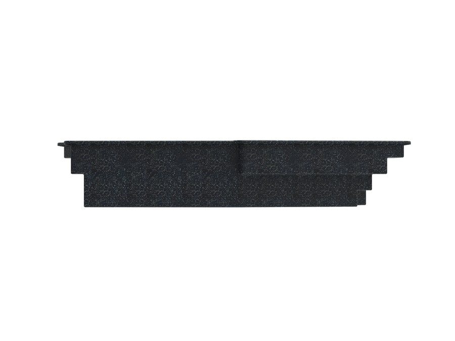 Fitchburg 12'x22' fiberglass pool in Volcanic Black - Side profile