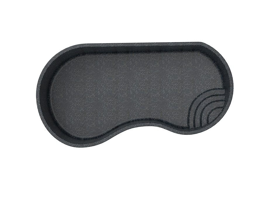Walden 12'x24' fiberglass pool in Volcanic Black - Overhead