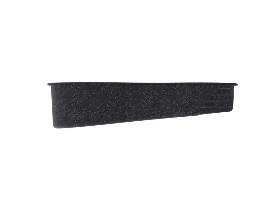 Walden 12'x24' fiberglass pool in Volcanic Black - Side profile
