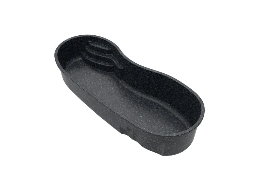 Nashoba 12'x28' fiberglass pool in Volcanic Black - 3/4 view