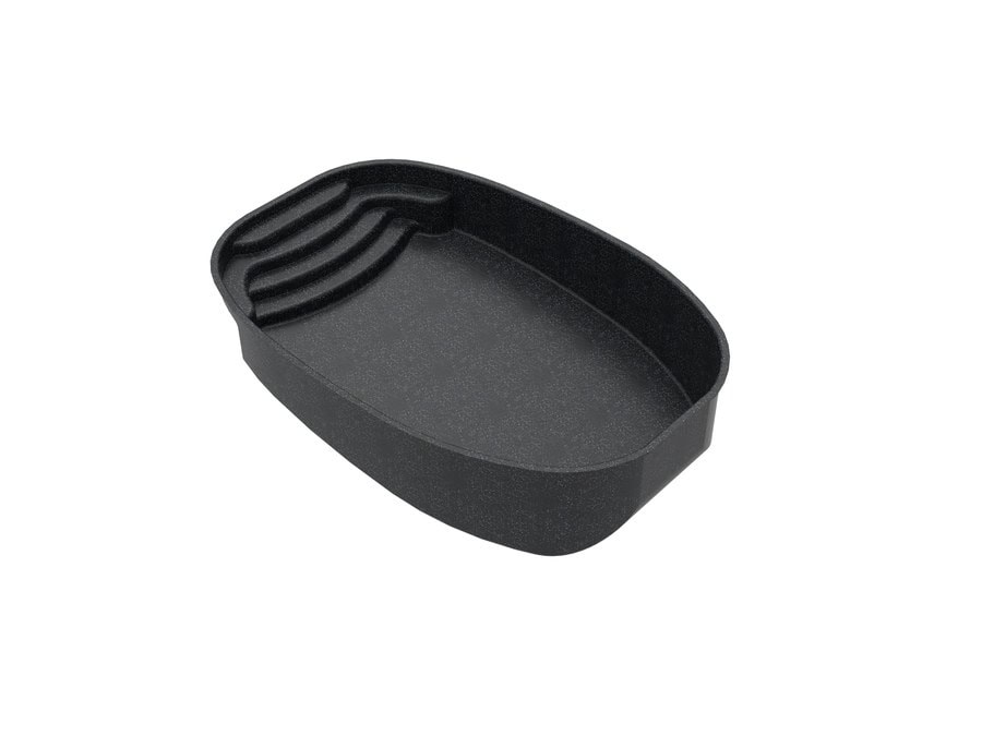 Concord 13'x20' fiberglass pool in Volcanic Black - 3/4 view