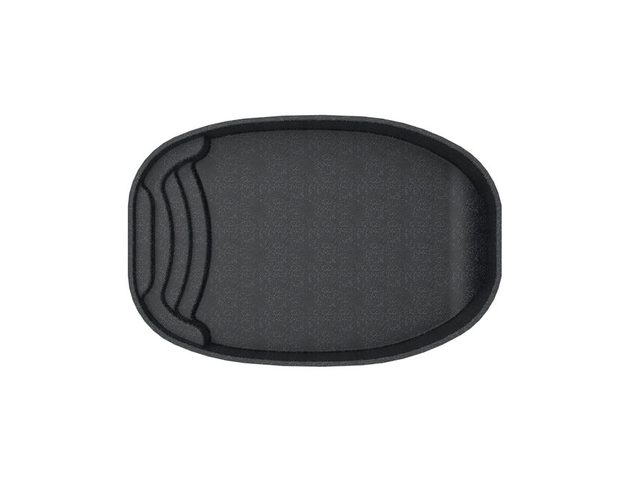 Concord 13'x20' fiberglass pool in Volcanic Black - Overhead