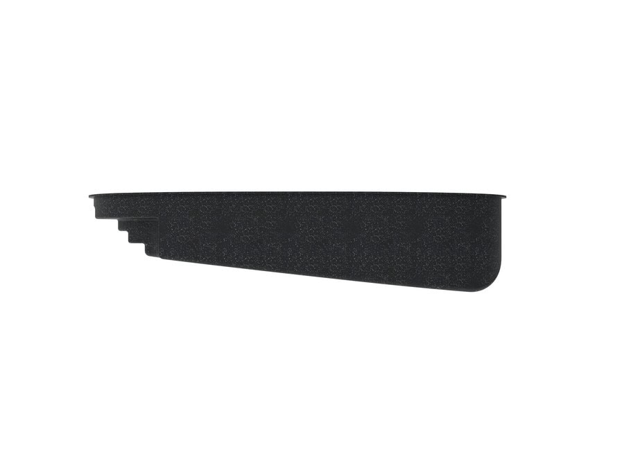 Concord 13'x20' fiberglass pool in Volcanic Black - Side profile