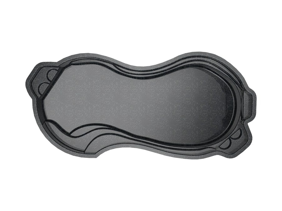 Victoria 13'x31' fiberglass pool in Volcanic Black - Overhead