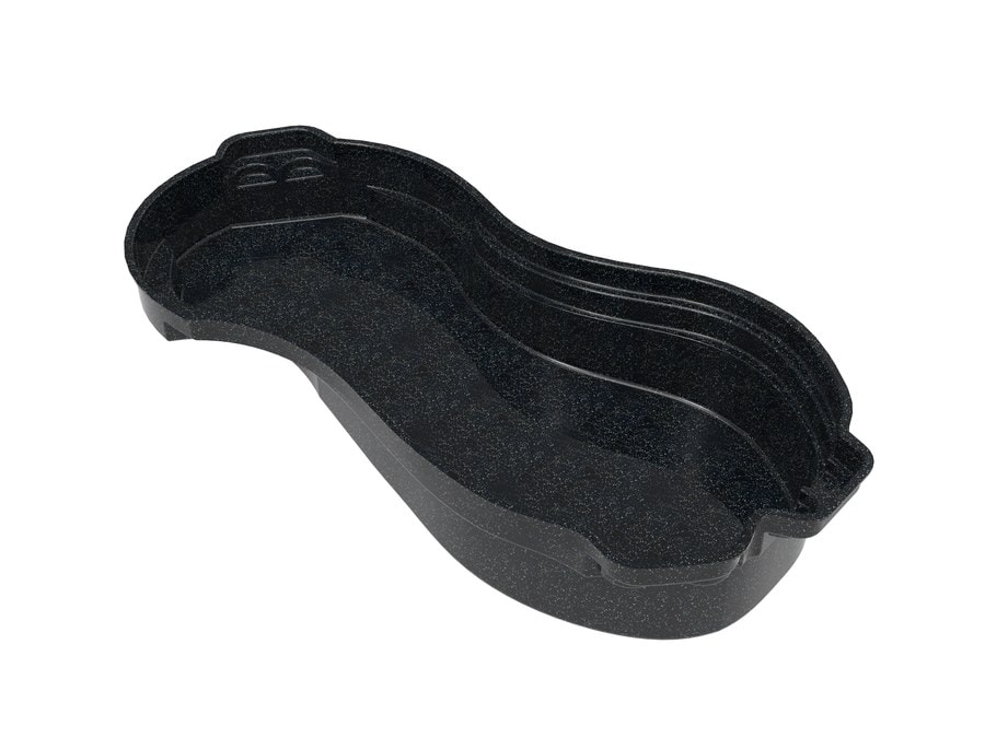 Middlesex 15'x32' fiberglass pool in Volcanic Black - 3/4 view