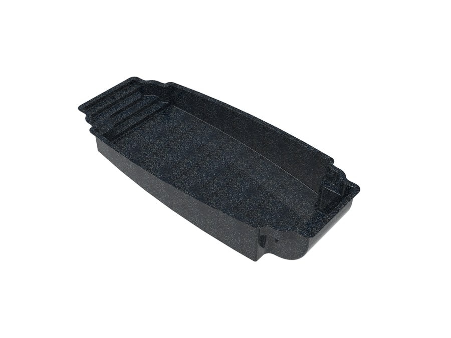 Margaritaville 15'x34' fiberglass pool in Volcanic Black - 3/4 view
