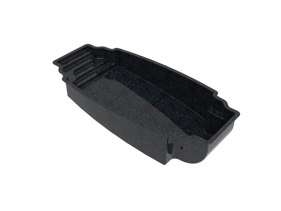 Gardner 13'x29' fiberglass pool in Volcanic Black - 3/4 view