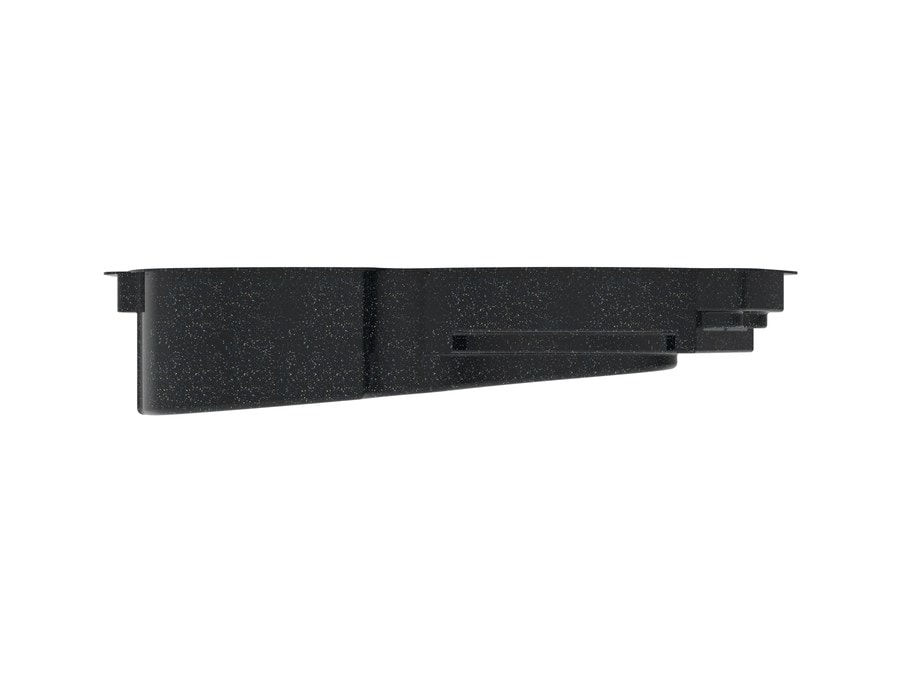 Merrimack 12'x25' fiberglass pool in Volcanic Black - Side profile