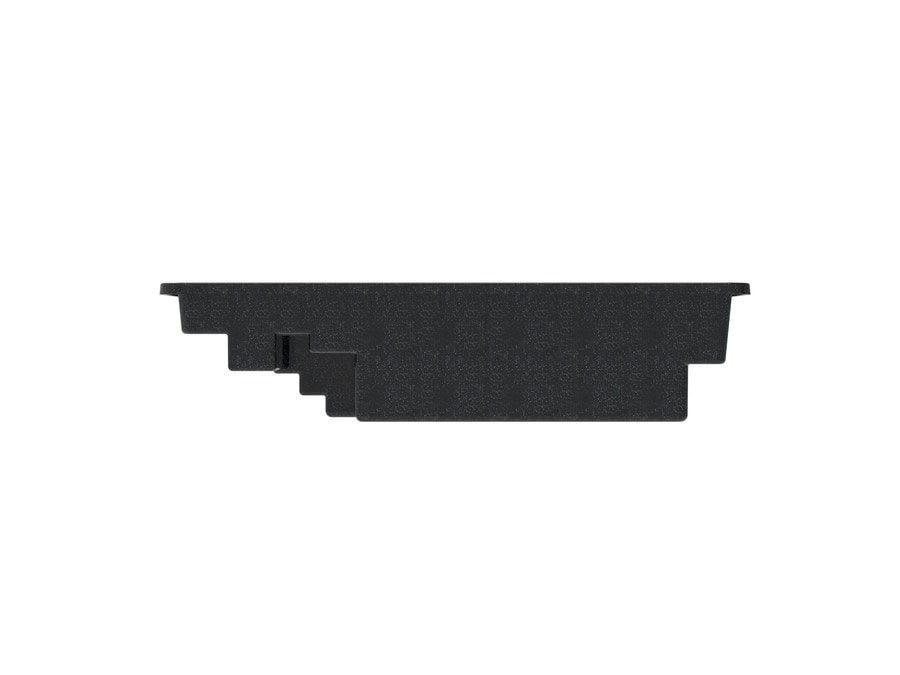 The Resort 8'2"x20' fiberglass pool in Volcanic Black - Side profile